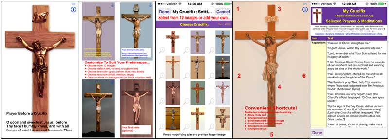 My Crucifix App: Screenshots