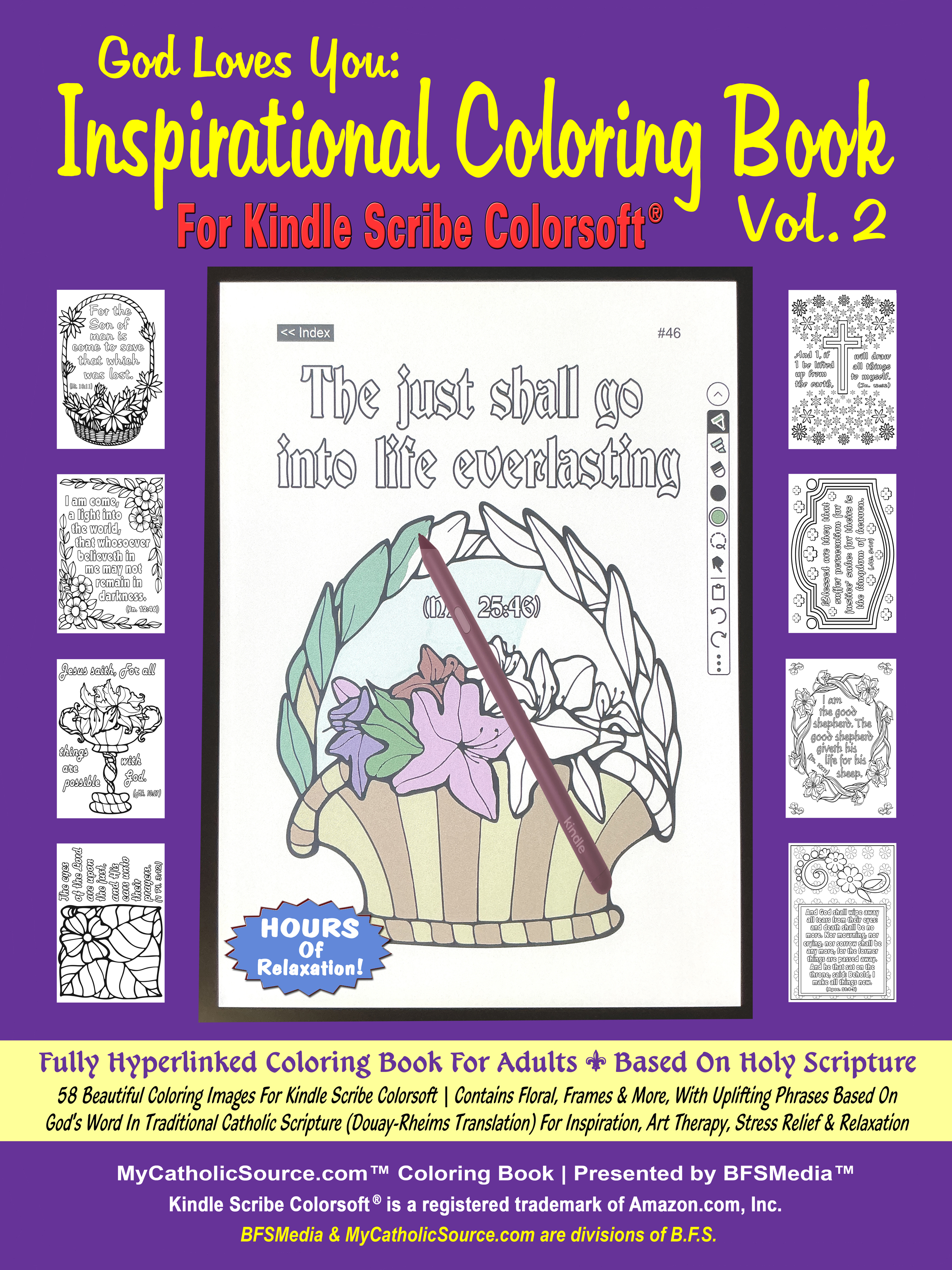 Inspirational Coloring Book For Kindle Scribe Colorsoft (Vol. 2)