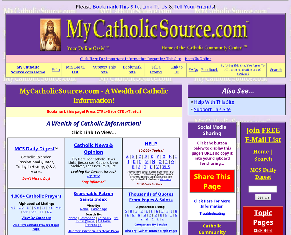 MyCatholicSource.com in Puffin browser MyCatholicSource.com in Puffin browser